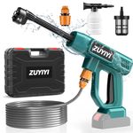 ZUYIYI Cordless Pressure Washer for Makita 18V Battery, 970PSI Portable Power Cleaner, Handheld High-Pressure Car Washer Gun, 6-in-1 Nozzle for Washing Cars Fences Siding (Battery NOT Included)