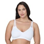 Wonderbra Womens No Poke Side-stay Wire-free Bras, White, 38C US