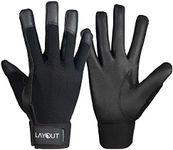 Layout Ultimate Frisbee Gloves - Ultimate Grip and Friction to Enhance Your Game! Perfect for Ultimate, DG and All Disc Sports! (Black, Medium)