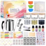 Vorlestour Candle Making Kit for Adults Beginners, 162PCS 480g Soy Wax Candle Making Supplies Accessory with Candle Tattoo Stickers, Melting Pot, All in DIY Scented Candle Kit to Make Your Own