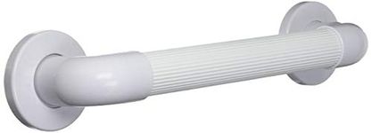 NRS Healthcare F19467 Plastic Fluted Grab Rail, White, 30 cm (12-inch)