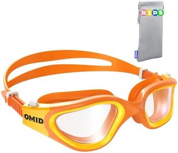OMID Kids Swim Goggles, P2mini Lite Clear Lens Anti-Fog UV Protection Comfortable Swimming Goggles for Kids Age 6-14