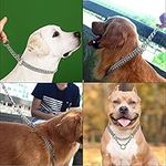 Training Collars Chain Martingale Dog Pet Collar Pinch Metal Slip Choke Stainless Steel Chain Collar for Medium and Large Dogs (L)