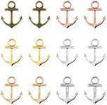 eMagTech 120Pcs Nautical Anchors Charms Metal Anchors Pendants Alloy Charms Pendants in Different 6 Colours Decorative Accessories for DIY Making Jewelry Making