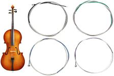 4Pcs Violin Strings,Size 4/4 and 3/4 String Universal Full Set (G D A E) Violin,String Instrument Accessories,Classic Silver Strings Steel Core with Nickel Plated Ball Head for Violin Instruments