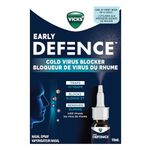 Vicks Early Defence Nasal Spray, Cold Virus Blocker, Clinically Proven, 15 mL, Blue