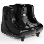 Lifelong Foot Massager Machine for Pain Relief|Electric Foot Massager for Pain Relief,Feet Massager for Blood Circulation,Foot Pain Relief with Soothing Heat,Removable Cover,& Digital Display,Black