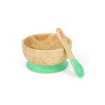 Envi Organic Bamboo Baby Bowl with Silicone Spoon & Plate Set - Safe Baby Food Bowl with Stylish Feeding Solution - Ideal for Nurturing Healthy Eating Habits - Improve Mealtime with Safety