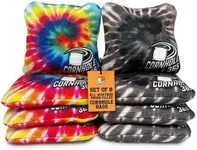 Cornhole365 Themed Cornhole Bags - All-Weather, Heavy-Duty Polyester Fabric, Resin Filling, Double-Stitched Duck Cloth - Professional Corn Hole Bean Bags for Indoor & Outdoor Use - Tye Dye - Set of 8