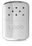 Zippo - Hand Warmer, 12 Hours Heat, Refillable with Lighter Fuel, Reusable, Pocket Warmer, Highly Polished Chrome