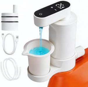 Electric Laundry Detergent Dispenser, Automatic Laundry Dispenser for Liquid Detergent, with Bottle Adapter, USB Recharg 8ml/s Flow, 5 Mode Smart Laundry Soap Pump for Laundry Room Organization, White