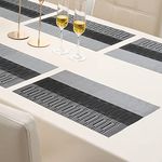 HOKIPO PVC Washable Set of 6 Placemats for Dining Table - 45x30 cm (AR3047)