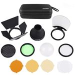 Godox AK-R1 Accessories, Color Filter, Diffuser Dome Kit with Magnetic for Godox H200R Round Flash Head, for Godox AD100Pro AD200 AD200Pro H200R Round Head Flash, for Godox V1 V1Pro Camera Flash