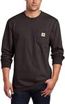 Carhartt Men's Workwear Pocket Long Sleeve T-Shirt Midweight Jersey Original Fit K126,Black,X-Large