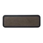 Mats Avenue Polypropylene and Rubber Striped Patterned Step and Stair Door Mat Brown Color Washable 25x75 CM Extra Large