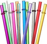 12 PCS, Reusable Straws with 2 Brus