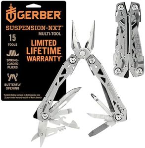 Gerber Gear Suspension-NXT 15-in-1 EDC Multi tool with Pocket Knife, Needle Nose Pliers and Wire Stripper Tools, Gifts for Men, Survival and Camping Gear, Stainless Steel