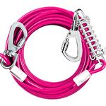 Dog Tie Out Cable Chew Proof, Long Dog Leash 50FT, Dog Runner for Yard Heavy Duty, Dog Chains for Outside, Sturdy Long Line Lead for Dogs Training Outdoor in Yard or Camping