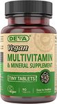 Deva Vegan Multivitamin, Mineral Supplement, Coated Tablets, 90 Count Bottle