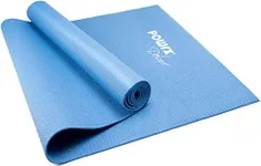 POWRX Extra-Thick Exercise Yoga Mat with Non-Slip Surface - Versatile Workout and Pilates Mat - Travel-Friendly Design with Strap - Ideal for Stretching and Training - 173 x 61 x 0.4 cm, Royal Blue