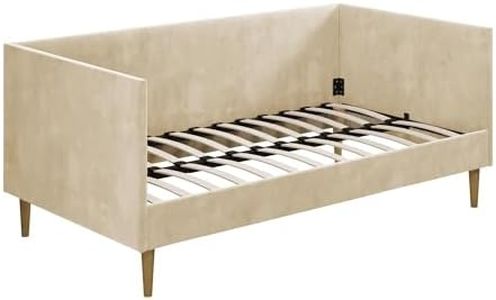DHP Franklin Mid Century Upholstered Daybed, Twin Size, Tan Velvet