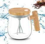 RAIYARAJ Electric High Speed Mixing Cup, 400ML Self Stirring Coffee Mug Fully Automatic Coffee Stirring Cup, One-click Automatic Mixing Glass Mugs Waterproof Drink Stirrers for Home Office Travel