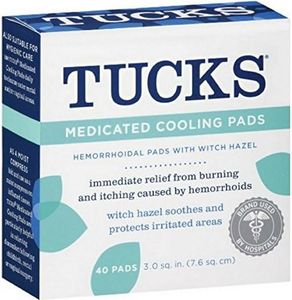 Tucks Medicated Cooling Hemorrhoidal Pads, 40 Count (Pack of 2)