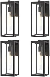Bestshared Outdoor Wall Lantern, 13.4In Tall Wall Sconce Light, Anti-Rust Modern Porch Light,Outdoor Patio Lighting with Clear Glass for Front Porch Corridor Doorway Patio(1 Pack)