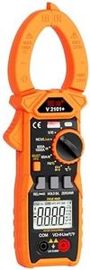 VAR TECH Digital Clamp Meter V 2101+ True Rms 1000 A Ac Dc 1500/1000 V Dc/Ac Auto Ranging, 6000 Counts, High Precision With Ncv, Vfc, In Rush Current, Low Z,Temperature,Frequency,Live Test, Orange