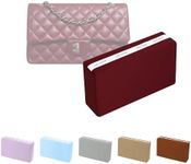 KINGS IN BAG Purse Pillow Inserts for Jumbo Classic Handbag, Memory Foam Pillows for Chanel Classic Flap Bag, Lightweight Purse Inserts to Keep Shape (Rouge Grenat, CF jumbo)