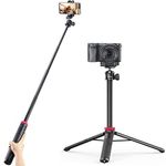 ULANZI MT-44 Extendable Phone Tripod - 43 inch Portable Vlog Camera Tripod Handheld with Ball Head, Tabletop & Travel Tripod for Vlogging/Live Streaming/Video Recording