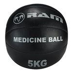 Ram Rugby Medicine Balls - in 3kg, 5kg, 10kg, 15kg - Perfect Fitness and Weight Training – High Grade Genuine Real Leather Construction for Durability.