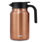 Tiken 1.5L Thermal Coffee Carafe Jug, Double Walled Stainless Steel Insulated Vacuum Coffee Flask for Hot &Cold Drinks