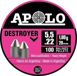 Apolo Destroyer Airgun Pellets, 5.5mm.22 Caliber, E19901