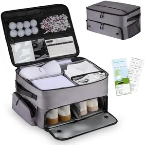 BRANTMAKER Golf Trunk Organizer, Golf Accessories for Men/Women to Storage Stuff and Gear, Cool Gifts for Golfers, Dad, Him/Her, Birthday or Father’s Day (Gray)