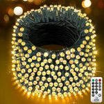 XURISEN Outdoor Fairy Lights, 120M 1000 LED Christmas Tree Lights Plug in 8 Modes Remote Control Mains Powered Waterproof String Lights for Garden,Patio,Wedding,Indoor Party Decorations (Warm White)