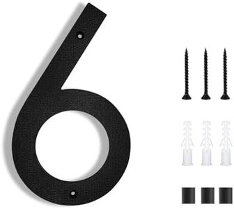 8 Inch House Numbers for Outside Modern | Large Floating Black House Numbers | Address Numbers/Door Garage Gate |911 Visibility Signage (6)