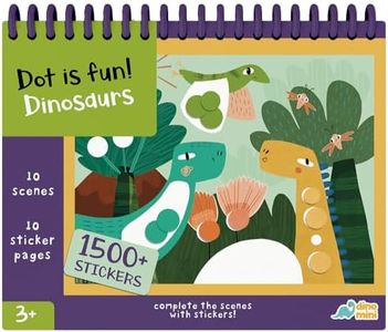 DINO MINI Dot is Fun! - Imaginative Paint by Sticker Kit for Kids - Dot Art Sticker Book for Toddlers 3-5 - Stocking Stuffers for Kids - Sticker Art Book for Toddlers (Dinosaurs)