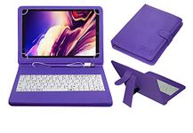 Acm USB Keyboard Case Compatible with Ikall N17 8" Tablet Cover Stand Study Gaming Direct Plug & Play - Purple