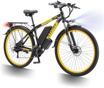 K820 250W Road Legal Electric Bike​ 40 Miles Range, Shimano 21 Speeds e bikes,Electric Bicycle Front Suspension,Removable Waterproof Battery Commuter Ebike for UK Hills/City Riding (Yellow)