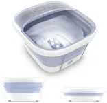 Homedics Smart Space Essential Collapsible Footbath, Invigorating Bubble Massage, Heatkeep Technology, Patented Collapsible Design, Safety-Lock System, Safe for Bath Salts, Bath Salts Included