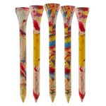 TH Golf Bamboo Golf Tees 70mm | Pack of 50 & 100 | Multiple Colour Options | Premium Eco Friendly Sustainable Durable Bamboo Golf Tees (Pack of 100, Tie Dye)