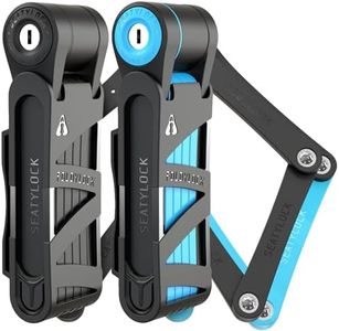 Seatylock FoldyLock Compact Folding Bike Lock - Award Winning Patented Lightweight High Security Bicycle Lock - Heavy Duty Anti Theft Smart Secure Guard with Keys & Case for Bikes or Scooters