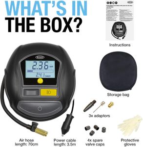 Ring Rapid Digital Tyre Inflator – Portable Car Air Compressor