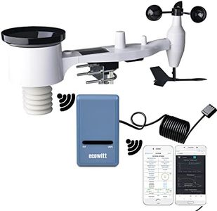 ECOWITT Wetterstation mit Außensensor GW1101, drahtloser solarbetriebener 7-in-1-Außensensor, WLAN-Gateway für den Innenbereich GW1100, unterstützt das Hochladen Sever APP 868 MHz