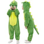 TASLAR Unisex Infant Kids Dinosaur Fancy Dress Costume Flannel Jumpsuit Cosplay Clothes Bunting Outfits Snowsuit Hooded Soft Romper Outwear (6-12 Months)