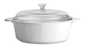 Corningware Cw3.25l Round Covered Casserole Just White P32 Cookware Dimensions Series