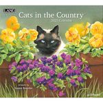 LANG Cats In The Country 2025 13.4 x 24 Inch Monthly Deluxe Wall Calendar | Envelope |