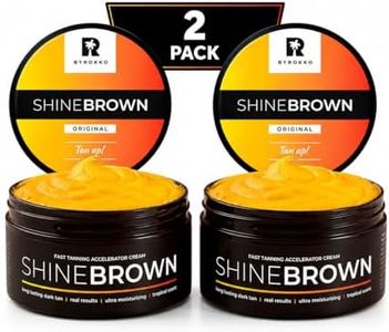 BYROKKO Shine Brown Tanning Accelerator 210 ml, Fast Bronzing Sun Cream Effective in Sunbeds & Outdoor Sun for Deep Natural Tan, Long-Lasting Hydrating Formula with Natural Oils