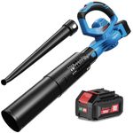 Enhulk 20V Cordless Leaf Blower,460CFM &190MPH,2-in-1 Battery Powered Leaf Blower,6Variable Speed,for Blowing Leaves,Debris,Snow and Dust,20V 4.0Ah Battery&Charger Included